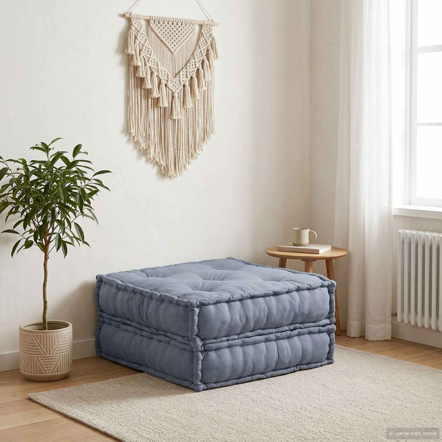 Modular Sofa Unit Fabric Grey 70 x 70 x 36 cm