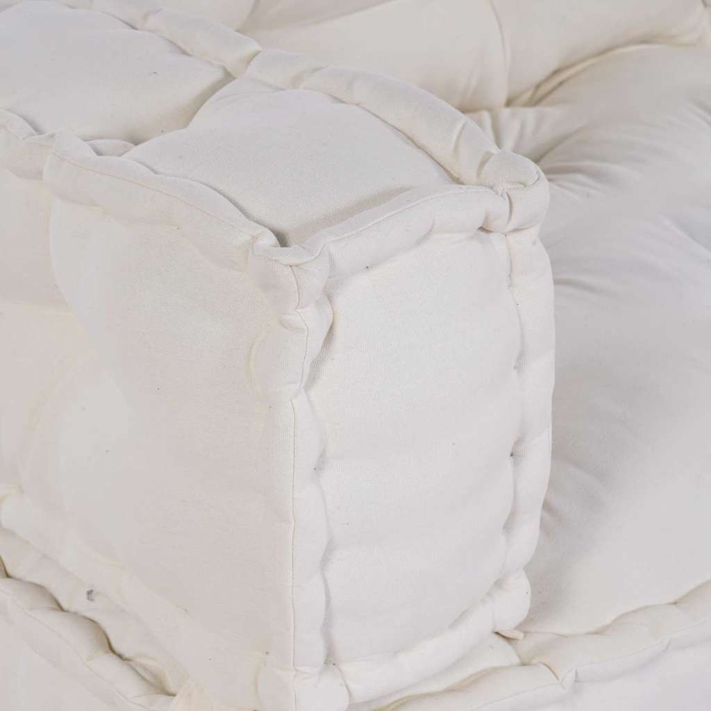 Pallet Sofa Cushion 3 pcs Cream 120 x 80 x 34 cm Fabric