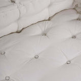Pallet Sofa Cushion 3 pcs Cream 120 x 80 x 34 cm Fabric - Close-Up Angle