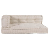 Pallet Sofa Cushion 3 pcs Cream 120 x 80 x 34 cm Fabric