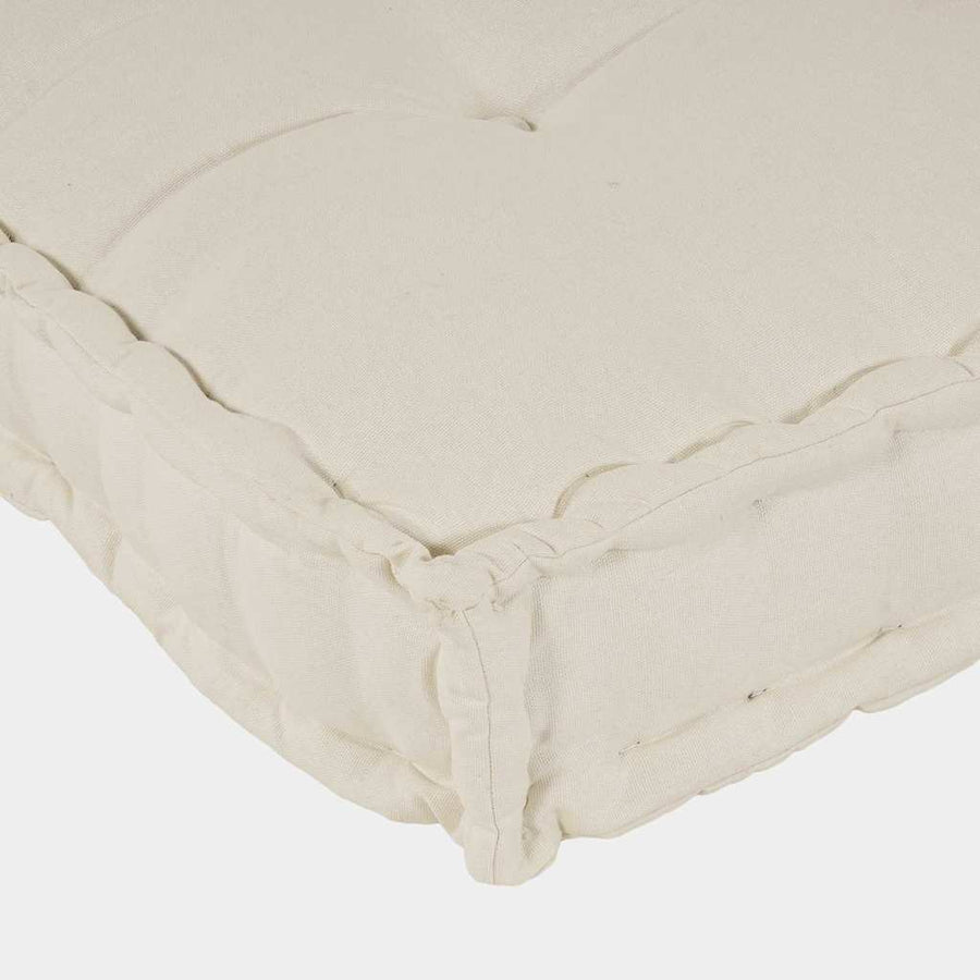 Pallet Sofa Cushion 2 pcs Fabric Cream 120 x 80 x 38 cm