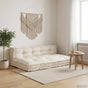 Pallet Sofa Cushion 2 pcs Fabric Cream 120 x 80 x 38 cm