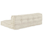 Pallet Sofa Cushion 2 pcs Fabric Cream 120 x 80 x 38 cm