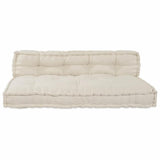 Pallet Sofa Cushion 2 pcs Cream 120 x 80 x 38 cm Fabric