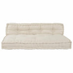Pallet Sofa Cushion 2 pcs Fabric Cream 120 x 80 x 38 cm