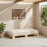 Pallet Sofa Cushion Cream 120 x 80 x 12 cm Fabric - Side View