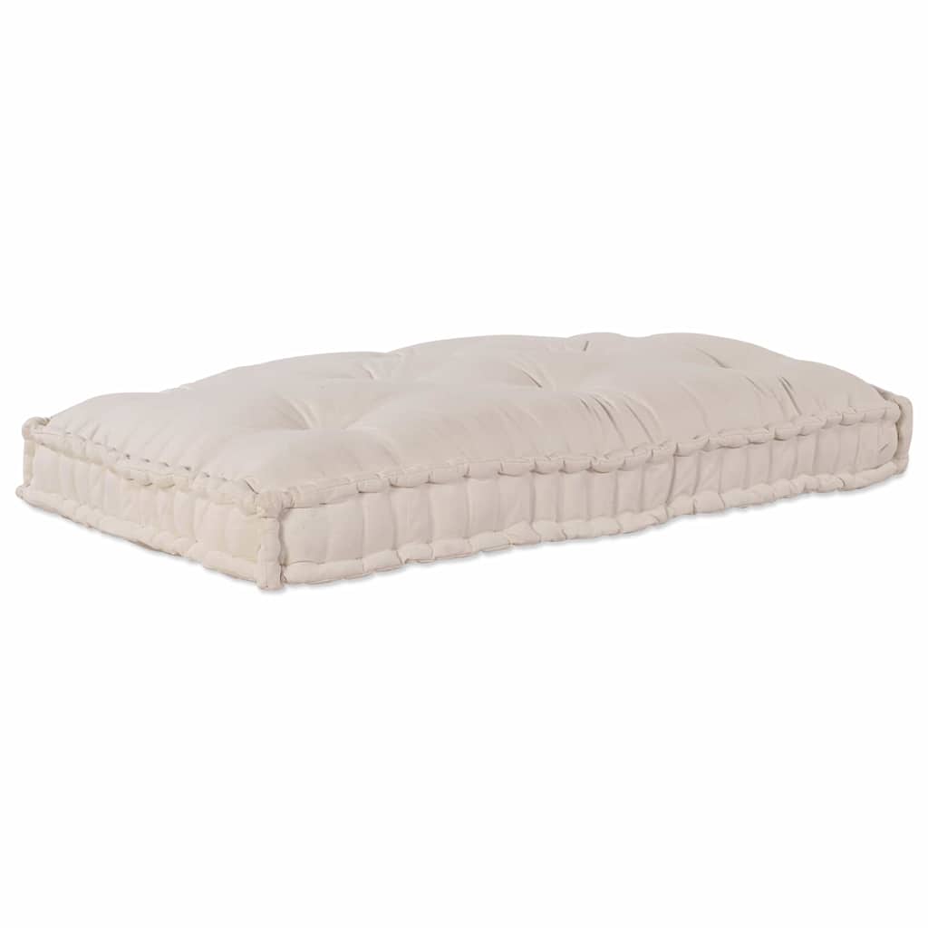 Pallet Sofa Cushion Cream 120 x 80 x 12 cm Fabric