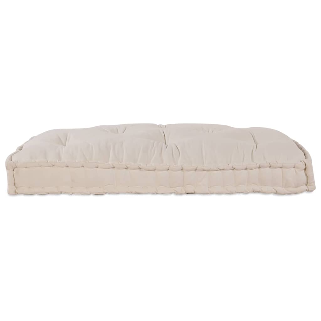 Pallet Sofa Cushion Cream 120 x 80 x 12 cm Fabric