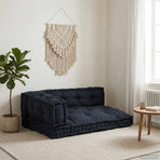 Pallet Sofa Cushion 3 pcs Fabric Anthracite 120 x 80 x 38 cm