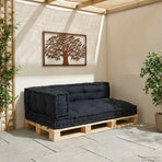 Pallet Sofa Cushion 3 pcs Fabric Anthracite 120 x 80 x 38 cm