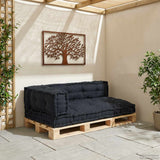 Pallet Sofa Cushion 3 pcs Anthracite 120 x 80 x 38 cm Fabric - Side View