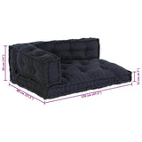 Pallet Sofa Cushion Anthracite Fabric - Low Angle