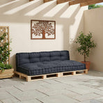 Pallet Sofa Cushion 2 pcs Fabric Anthracite 120 x 80 x 38 cm
