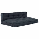 Pallet Sofa Cushion 2 pcs Fabric Anthracite 120 x 80 x 38 cm