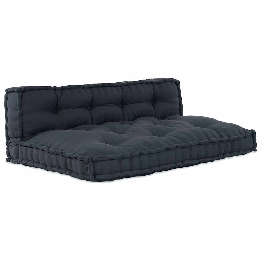 Pallet Sofa Cushion 2 pcs Fabric Anthracite 120 x 80 x 38 cm