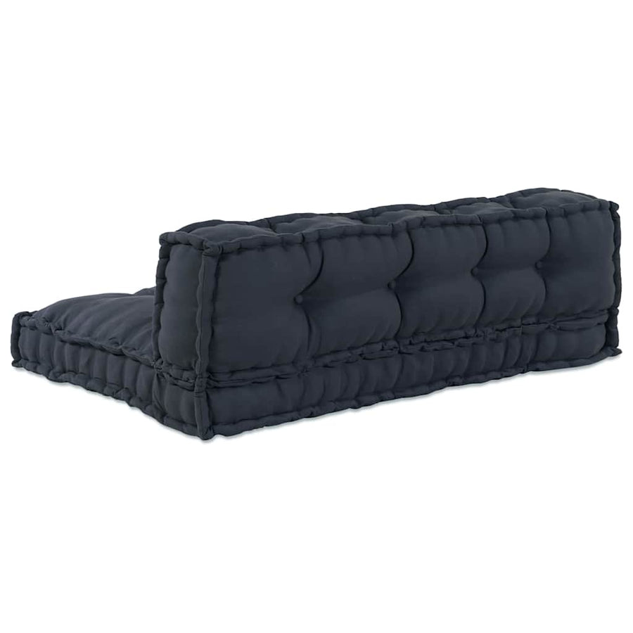 Pallet Sofa Cushion 2 pcs Fabric Anthracite 120 x 80 x 38 cm