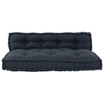 Pallet Sofa Cushion 2 pcs Fabric Anthracite 120 x 80 x 38 cm