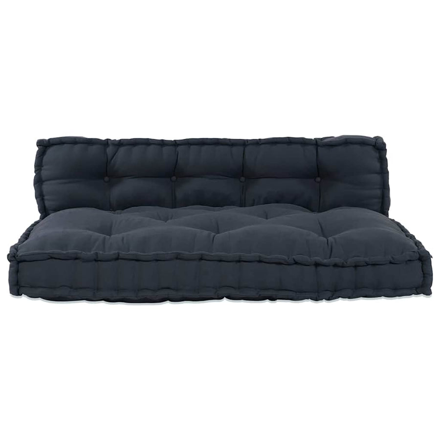 Pallet Sofa Cushion 2 pcs Fabric Anthracite 120 x 80 x 38 cm