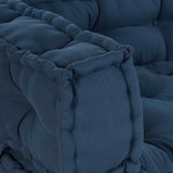 Pallet Sofa Cushion Indigo Fabric - Top-Down View
