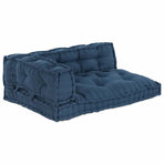 Pallet Sofa Cushion 3 pcs Fabric Indigo 120 x 80 x 38 cm