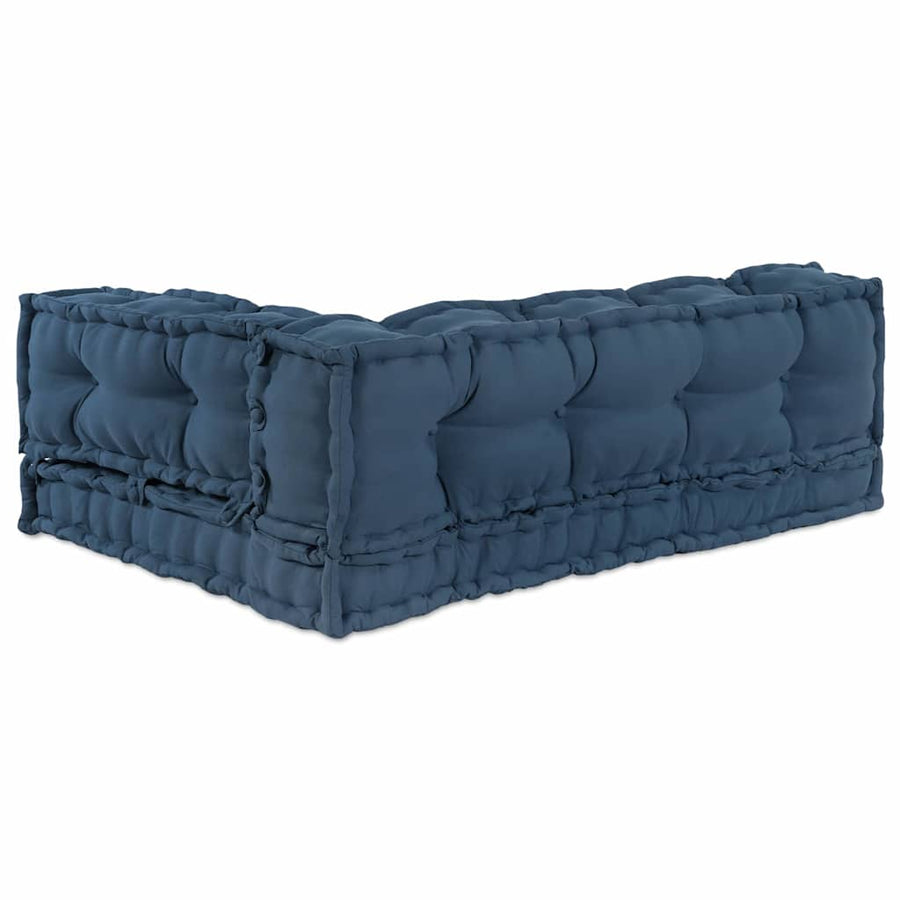 Pallet Sofa Cushion 3 pcs Fabric Indigo 120 x 80 x 38 cm