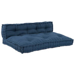 Pallet Sofa Cushion 2 pcs Fabric Indigo 120 x 80 x 38 cm