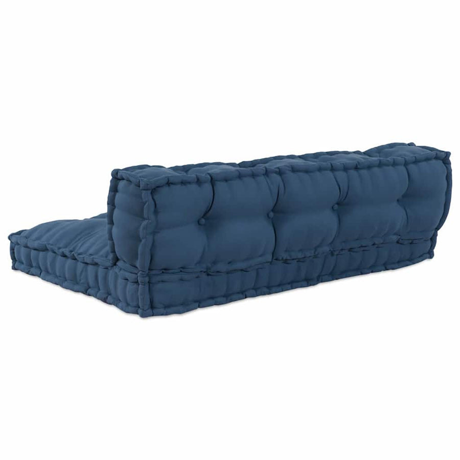 Pallet Sofa Cushion 2 pcs Fabric Indigo 120 x 80 x 38 cm