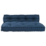 Pallet Sofa Cushion 2 pcs Fabric Indigo 120 x 80 x 38 cm
