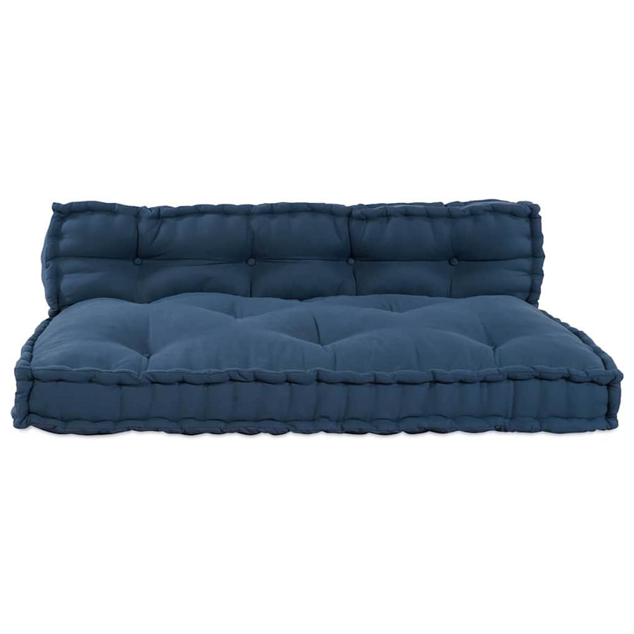 Pallet Sofa Cushion 2 pcs Fabric Indigo 120 x 80 x 38 cm