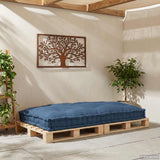Pallet Sofa Cushion Indigo 120 x 80 x 12 cm Fabric