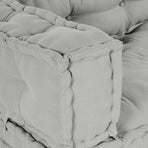 Pallet Sofa Cushion 3 pcs Fabric Grey 120 x 80 x 38 cm