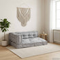 Pallet Sofa Cushion 3 pcs Fabric Grey 120 x 80 x 38 cm