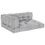 Pallet Sofa Cushion 3 pcs Fabric Grey 120 x 80 x 38 cm