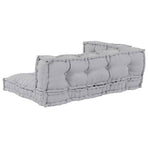 Pallet Sofa Cushion 3 pcs Fabric Grey 120 x 80 x 38 cm