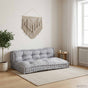 Pallet Sofa Cushion 2 pcs Fabric Grey 120 x 80 x 38 cm