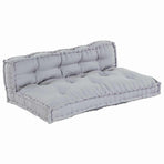 Pallet Sofa Cushion 2 pcs Fabric Grey 120 x 80 x 38 cm