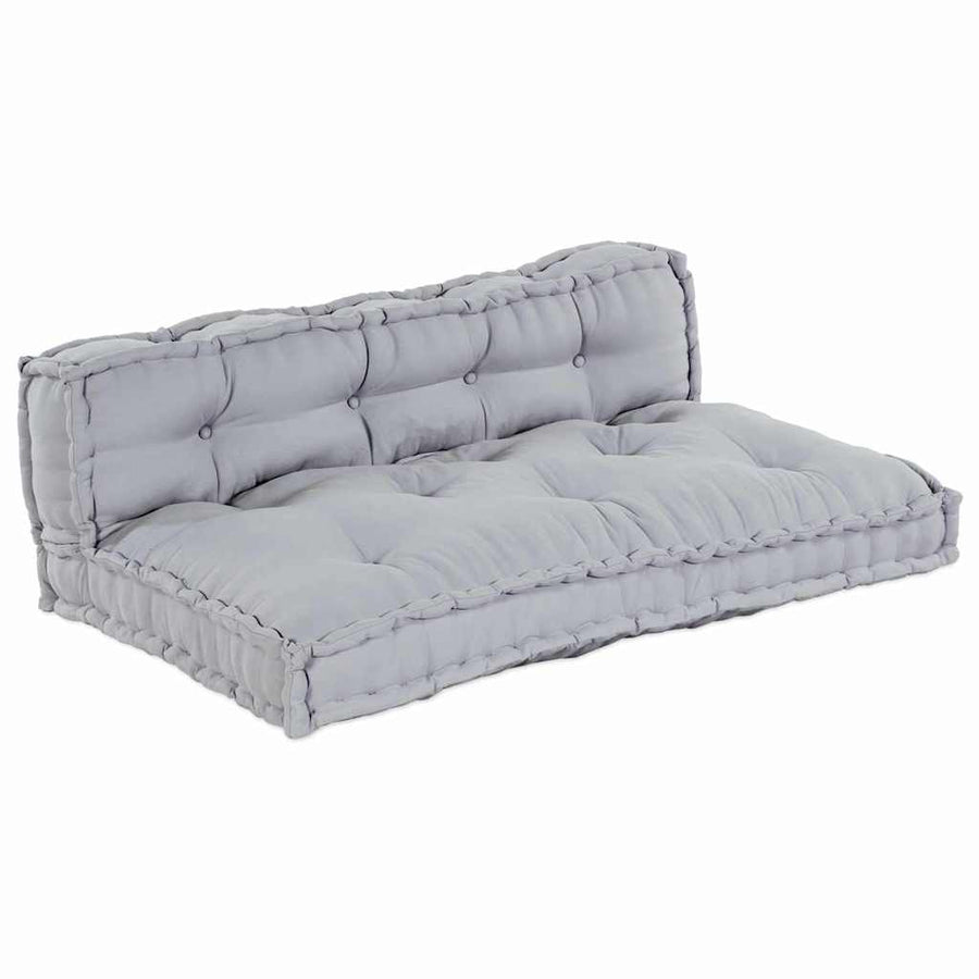 Pallet Sofa Cushion 2 pcs Fabric Grey 120 x 80 x 38 cm