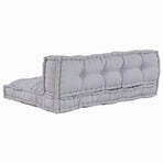 Pallet Sofa Cushion 2 pcs Fabric Grey 120 x 80 x 38 cm