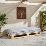 Pallet Sofa Cushion Grey 120 x 80 x 12 cm Fabric - Side View