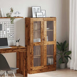 Highboard Old Wood 82.5x30.5x150 cm Engineered Wood - Side View