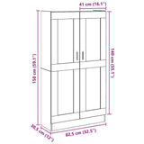 Highboard Old Wood 82.5x30.5x150 cm Engineered Wood - Extra Image
