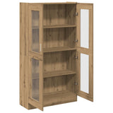 Highboard Artisan Oak 82.5x30.5x150 cm Engineered Wood - Low Angle