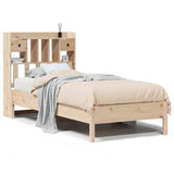 Bookcase Bed without Mattress 90x190cm Solid Wood Pine - Front View