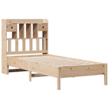 Bookcase Bed without Mattress 90x190cm Solid Wood Pine