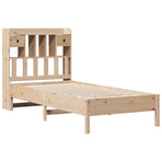 Bookcase Bed without Mattress 90x190cm Solid Wood Pine