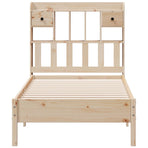 Bookcase Bed without Mattress 90x190cm Solid Wood Pine