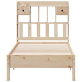 Bookcase Bed without Mattress 90x190cm Solid Wood Pine - Top-Down View