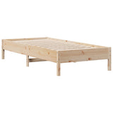 Bookcase Bed without Mattress 90x190cm Solid Wood Pine