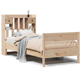 Bookcase Bed without Mattress 90x190cm Solid Wood Pine - Front View