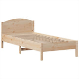 Bookcase Bed without Mattress 90x190cm Solid Wood Pine - Low Angle